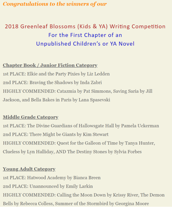 Greenleaf Blossoms announcement